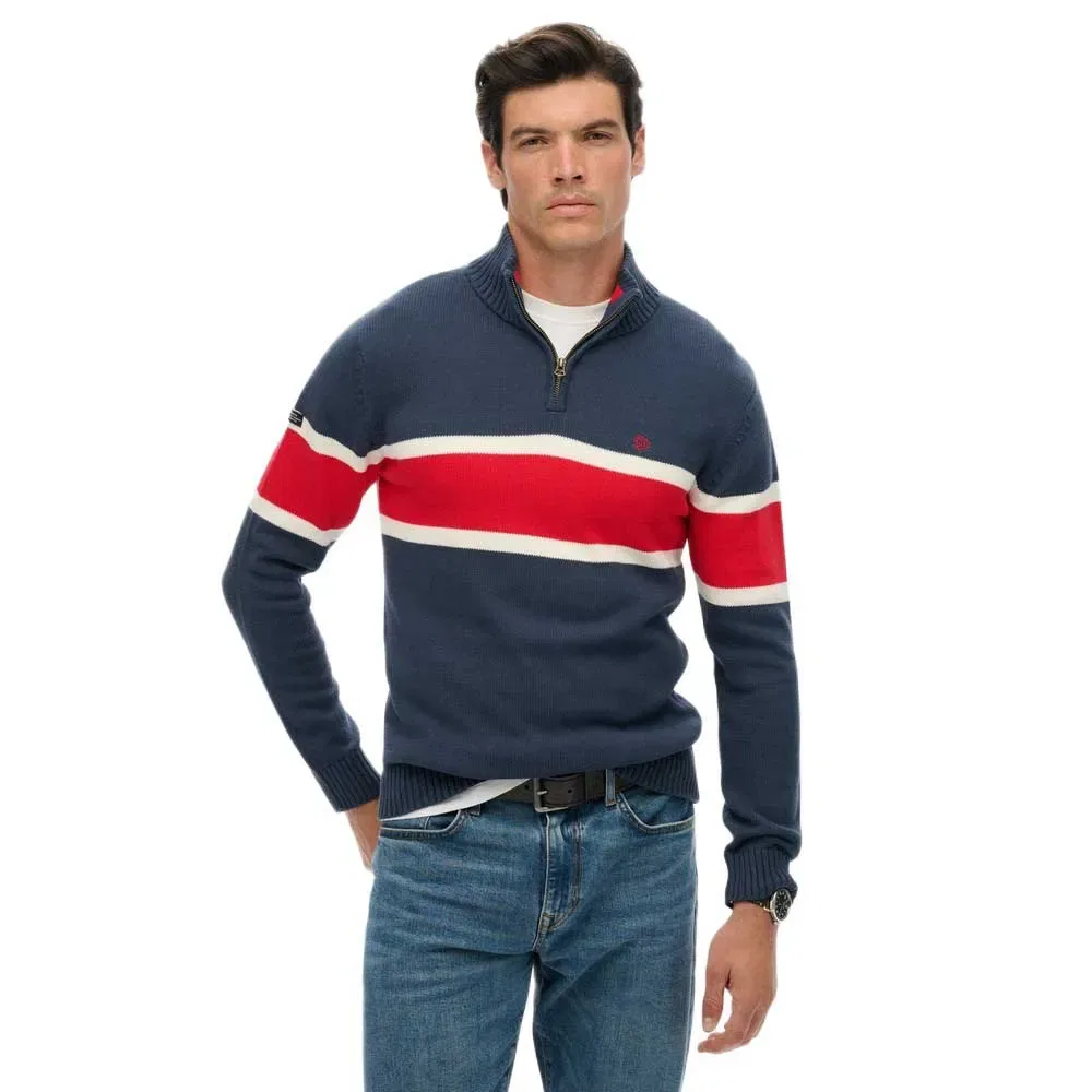 Свитер с молнией Superdry, синий