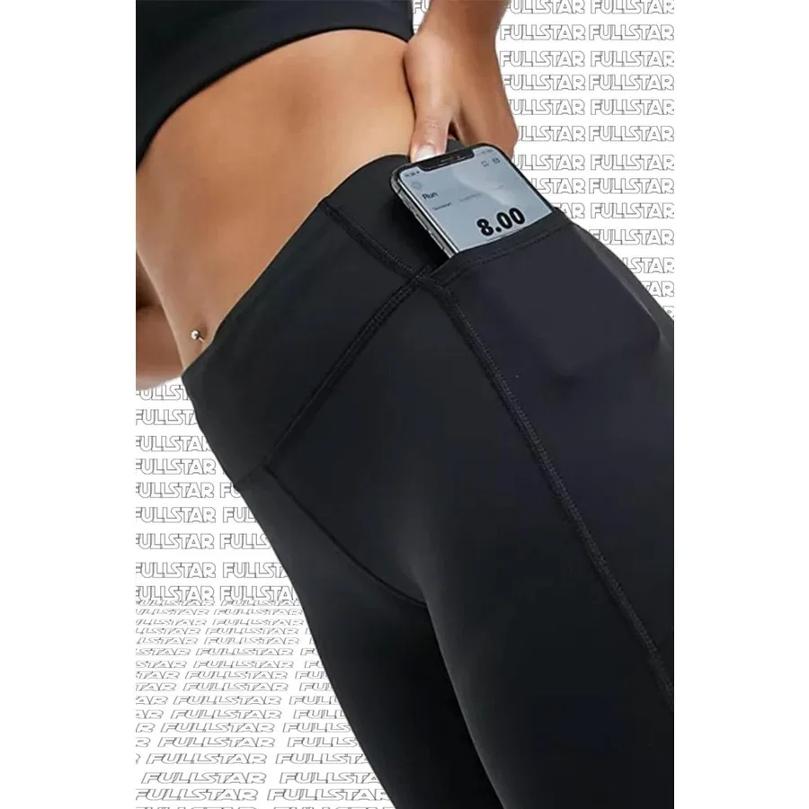 Леггинсы с утяжкой и карманами Epic Lux Crop Nike, XS, Черный — фото 3
