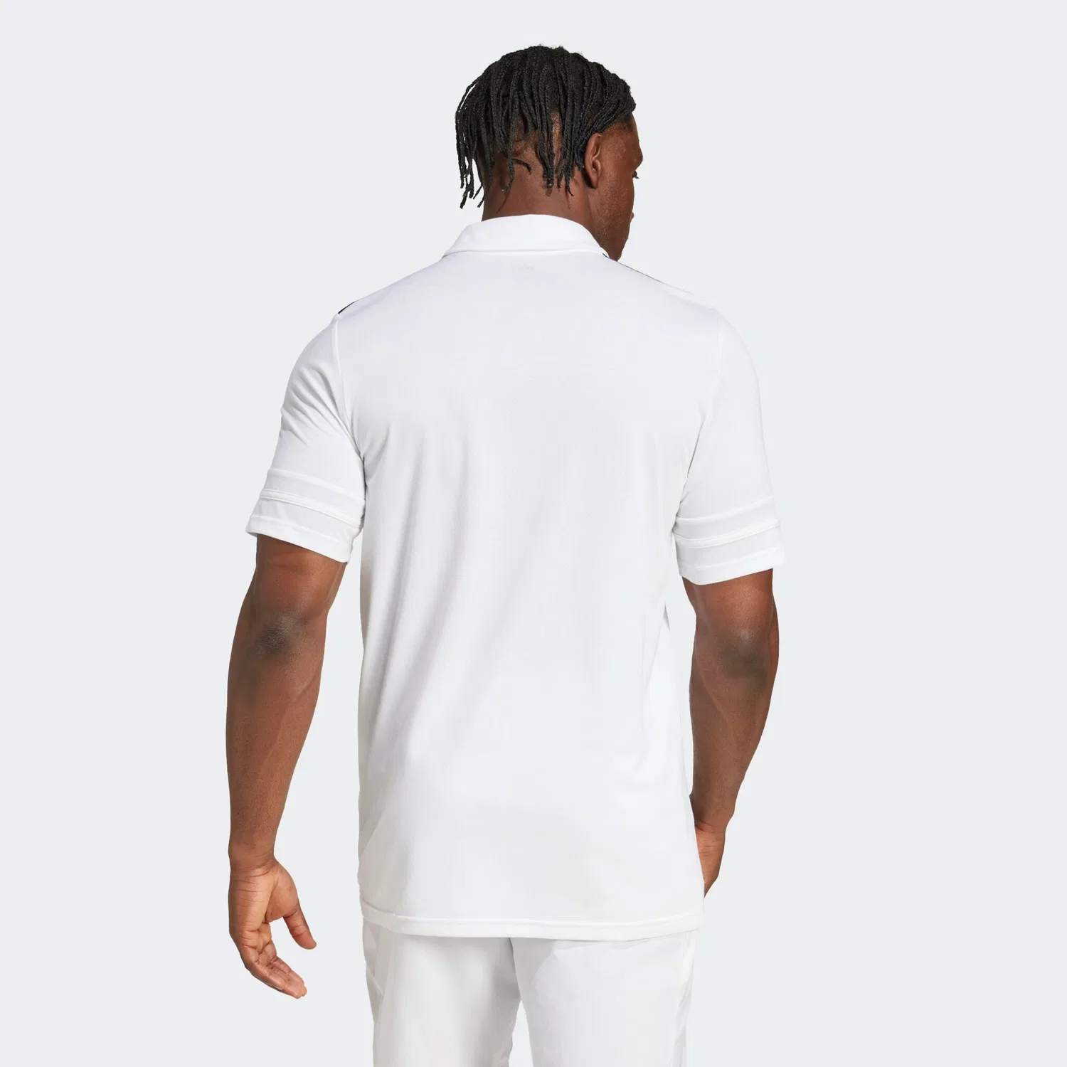 Мужское поло с коротким рукавом SQ25 C POLO Adidas Performance, White/Black — фото 3