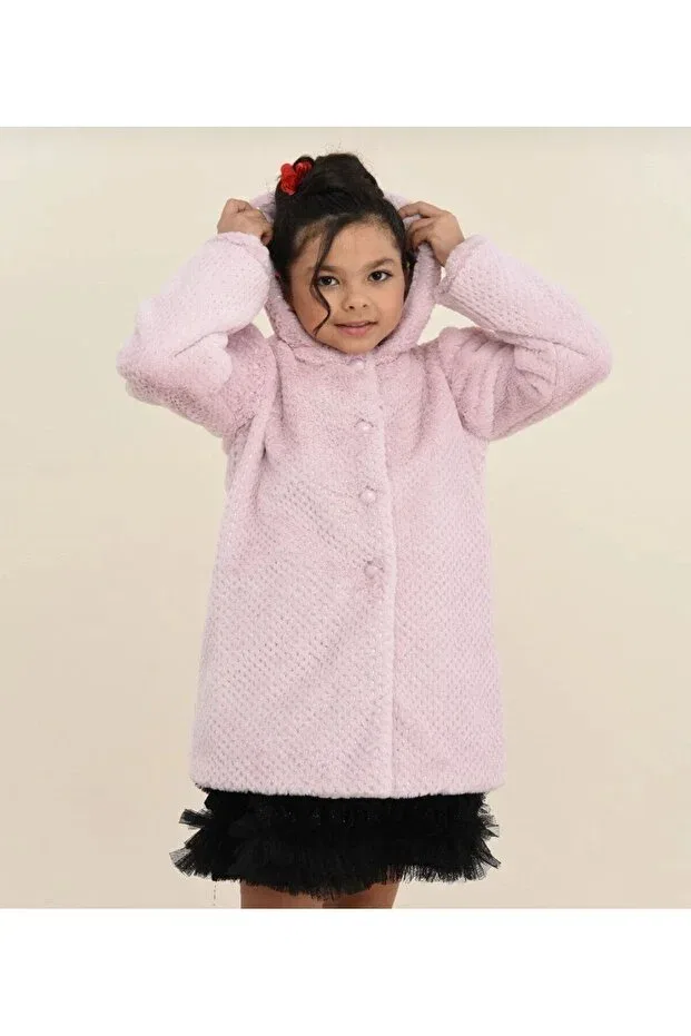 Детское пальто для девочек плюшевое Emilakids, Pink