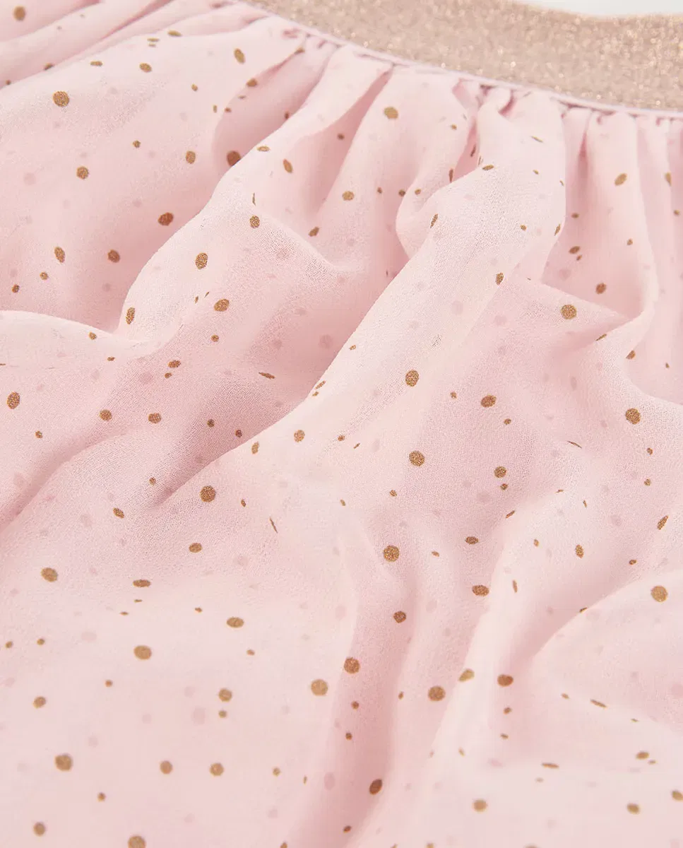 Детская юбка для девочек из газовой ткани Boboli, Rosa Pastel — фото 2