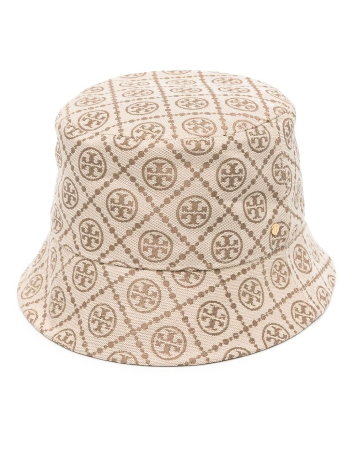 

Tory Burch панама с жаккардовым логотипом, нейтральный цвет
