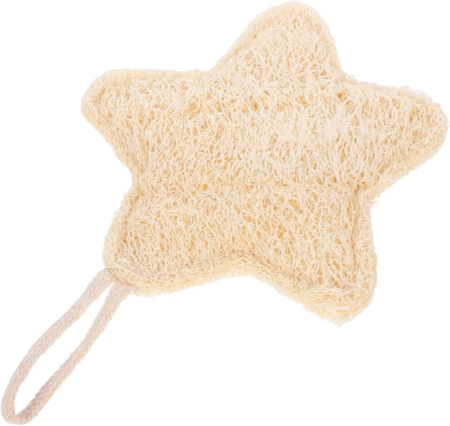Мочалка-скраб для тела с люфой, рыба, Amosfun, 12.5x12x2.5 см, Beige