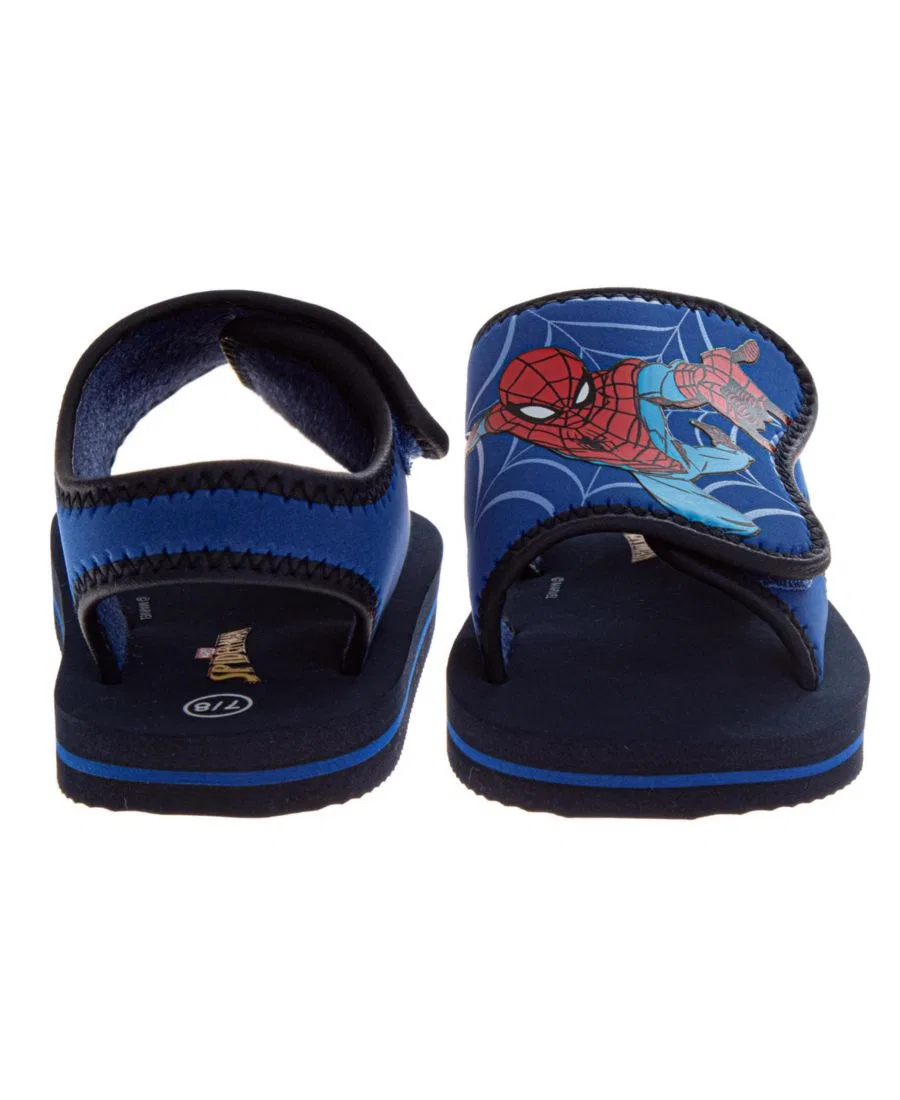 Сандалии-слайды на пеноматериале с мягкой стелькой Spider-Man, Blue — фото 3