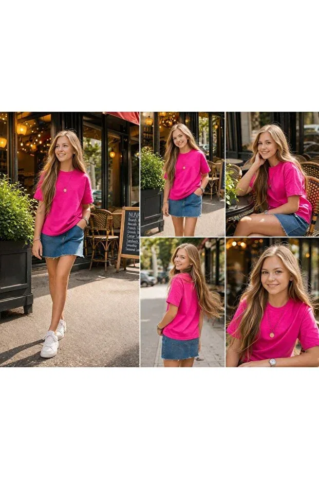 Детская футболка хлопковая Cloise, Fuchsia — фото 4