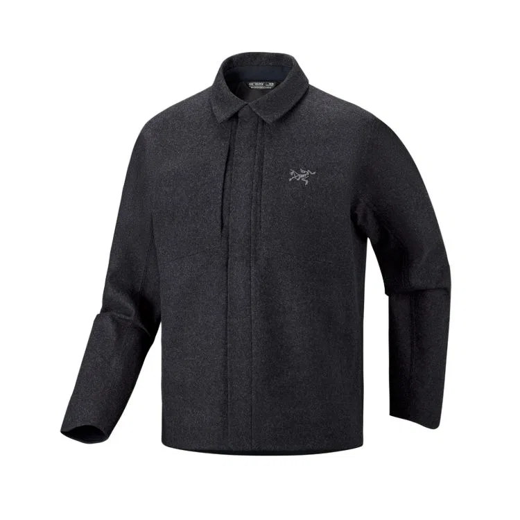Мужская софтшелл-куртка с лацканами Arcteryx Sawyer, Black Gray/Black Heather