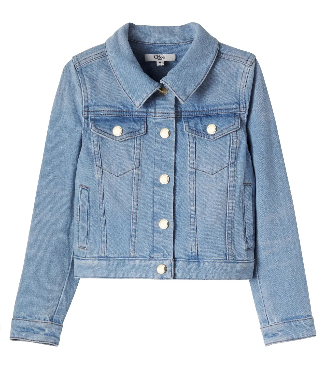 Легкая куртка джинсовая Chloé Kids, Bleach