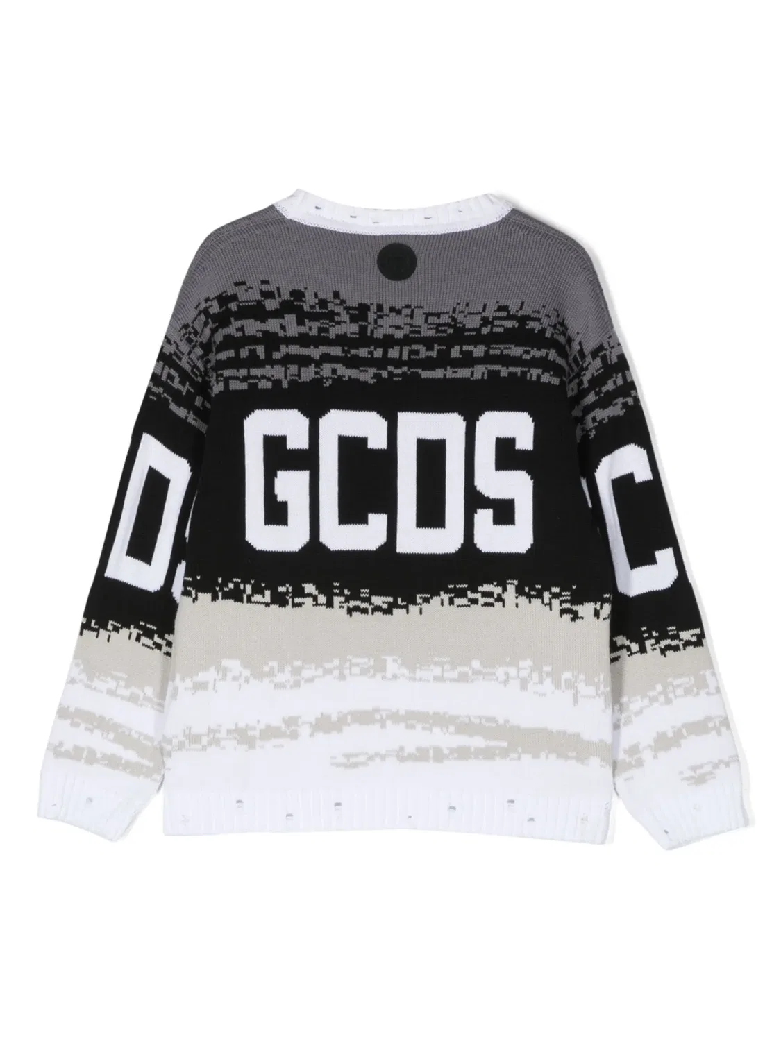 Котоновый свитшот с интарсией GCDS, белый — фото 3