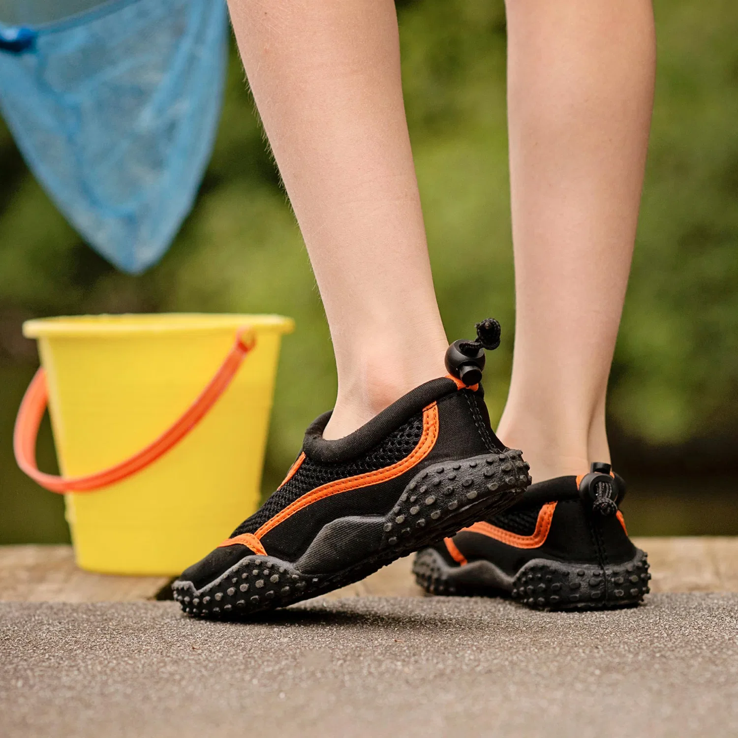 Детские водные туфли для мальчиков с регулируемой пяткой Eden Lakeland Active, Black Orange — фото 2