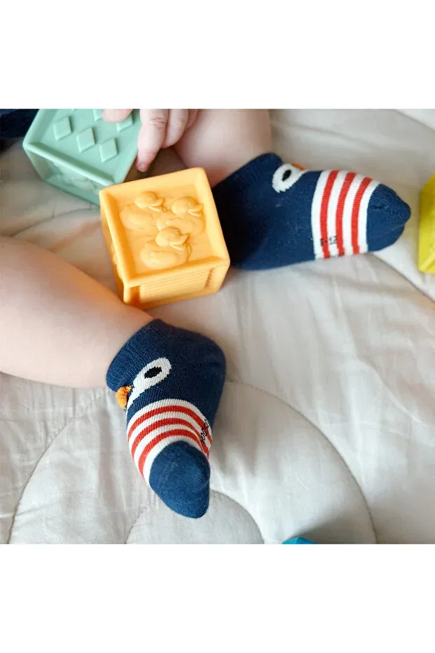 Детские носки с принтом 3 Pack Cute Friends Baby Socks Hogso, Colorful — фото 4