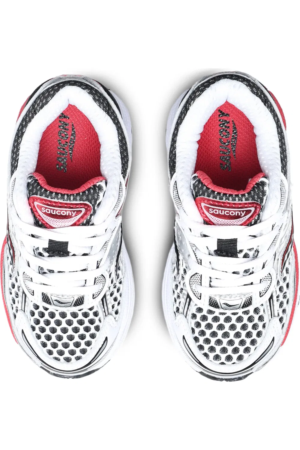 Детские кроссовки на шнуровке ProGrid Omni 9 Saucony, белый/красный — фото 3