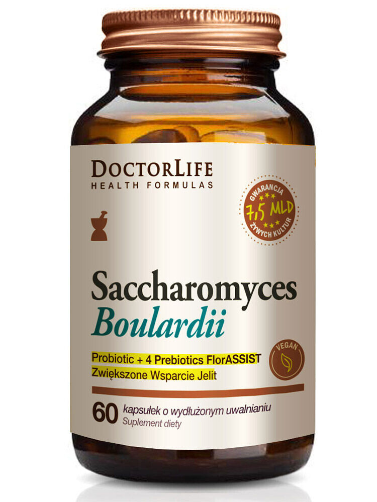 

Doctor Life Saccharomyces Boulardii БАД для поддержки кишечника, 60 капсул/1 упаковка