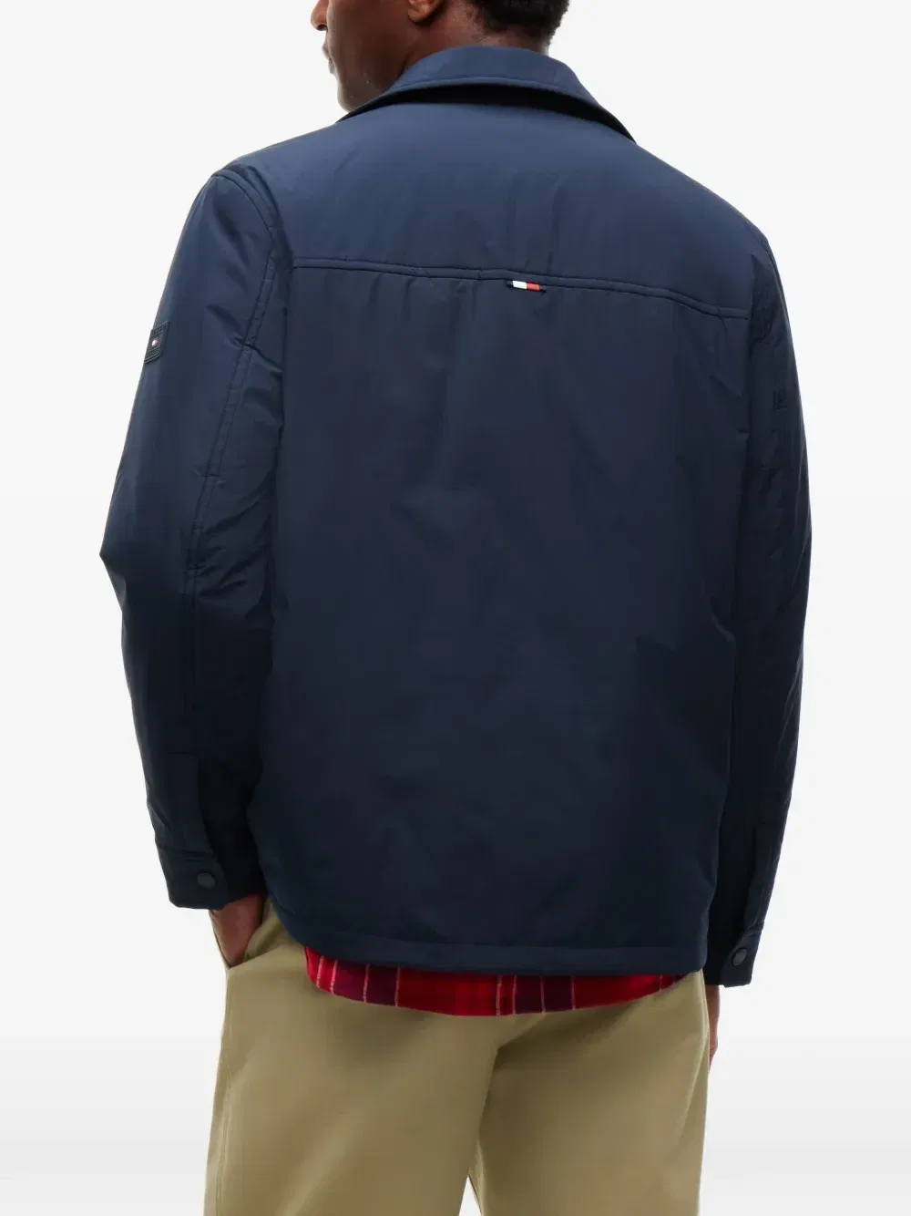 Стеганая куртка-рубашка с логотипом-нашивкой Tommy Hilfiger, синий — фото 4