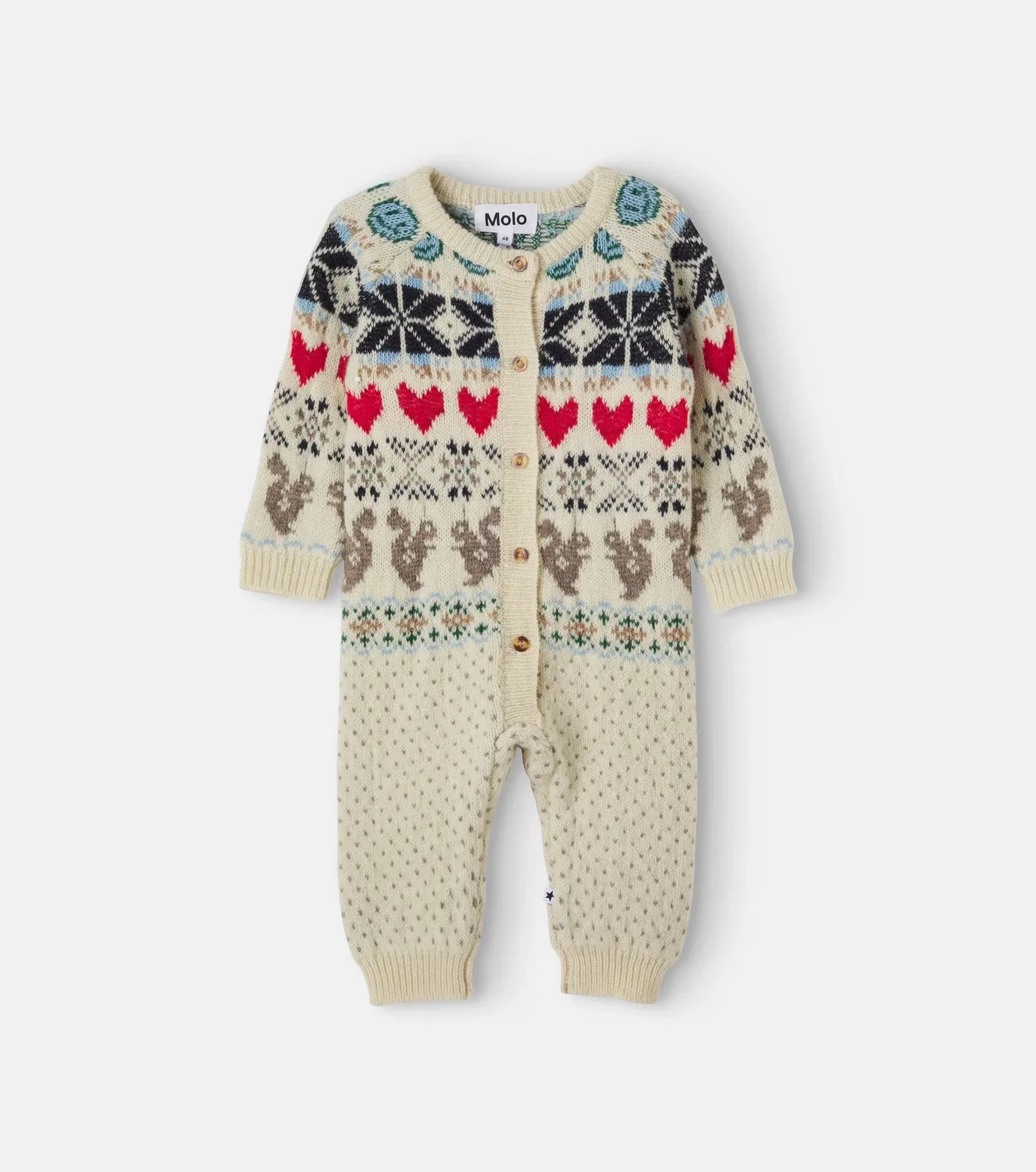 Боди из шерсти Polar Knit Molo, белый