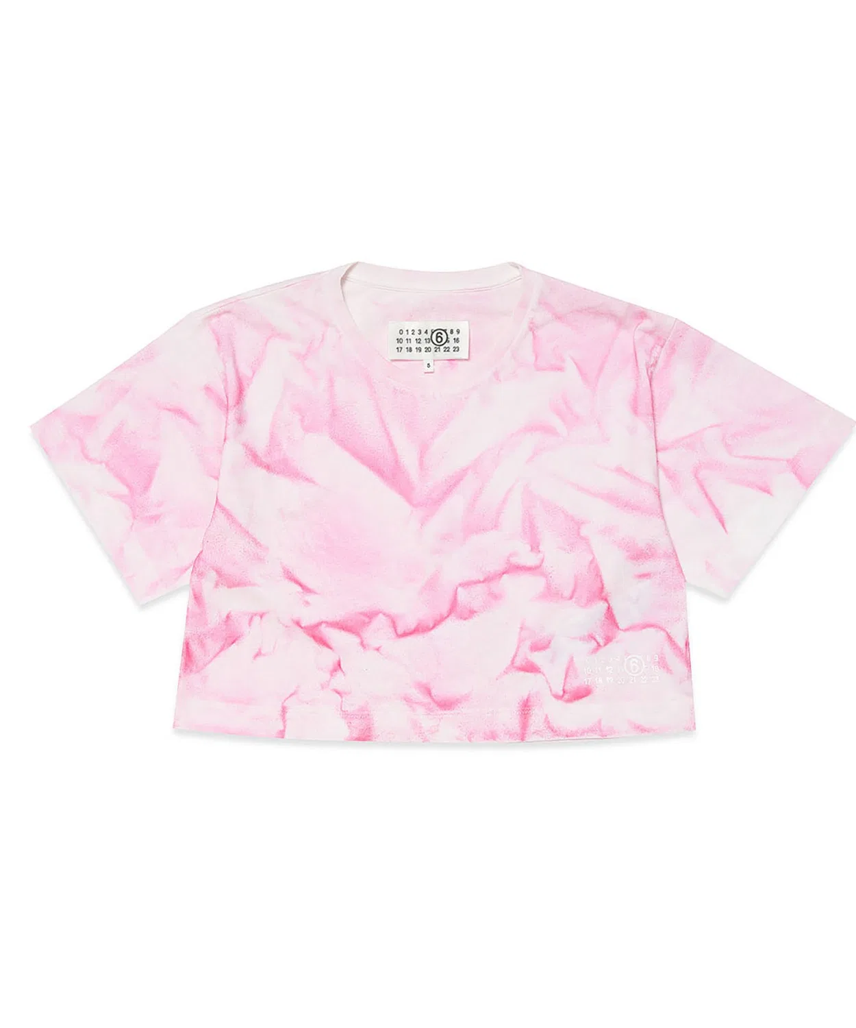 Детская футболка с тай-дай принтом MM6 Maison Margiela, Pink