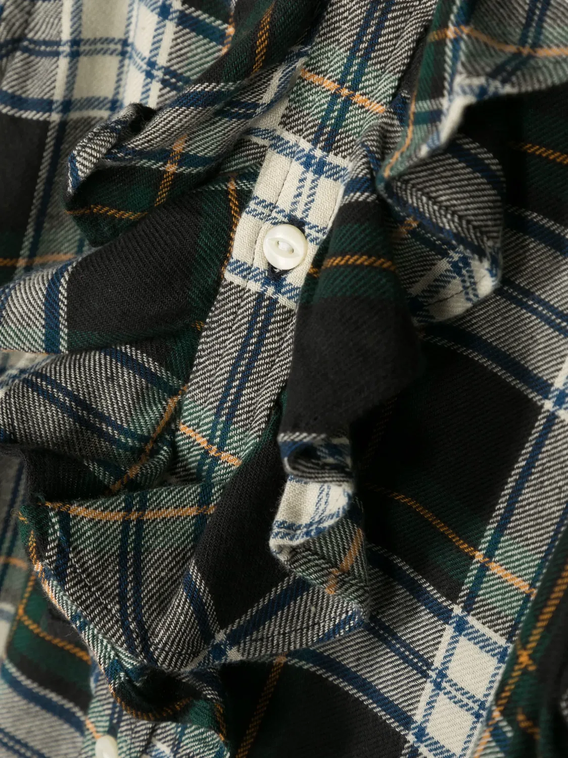 Клетчатая рубашка с воланами Polo Ralph Lauren, зеленый — фото 2