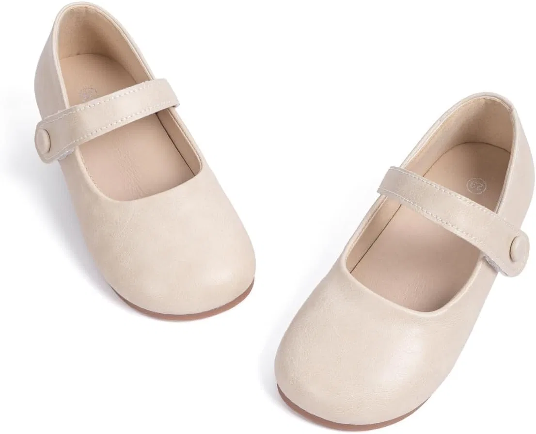 Детские балетки для девочек с цветочным принтом CENCIRILY, Beige