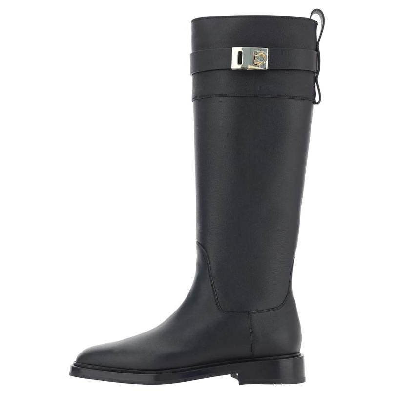 Сапоги женские черные 5,5 см Ferragamo, Black