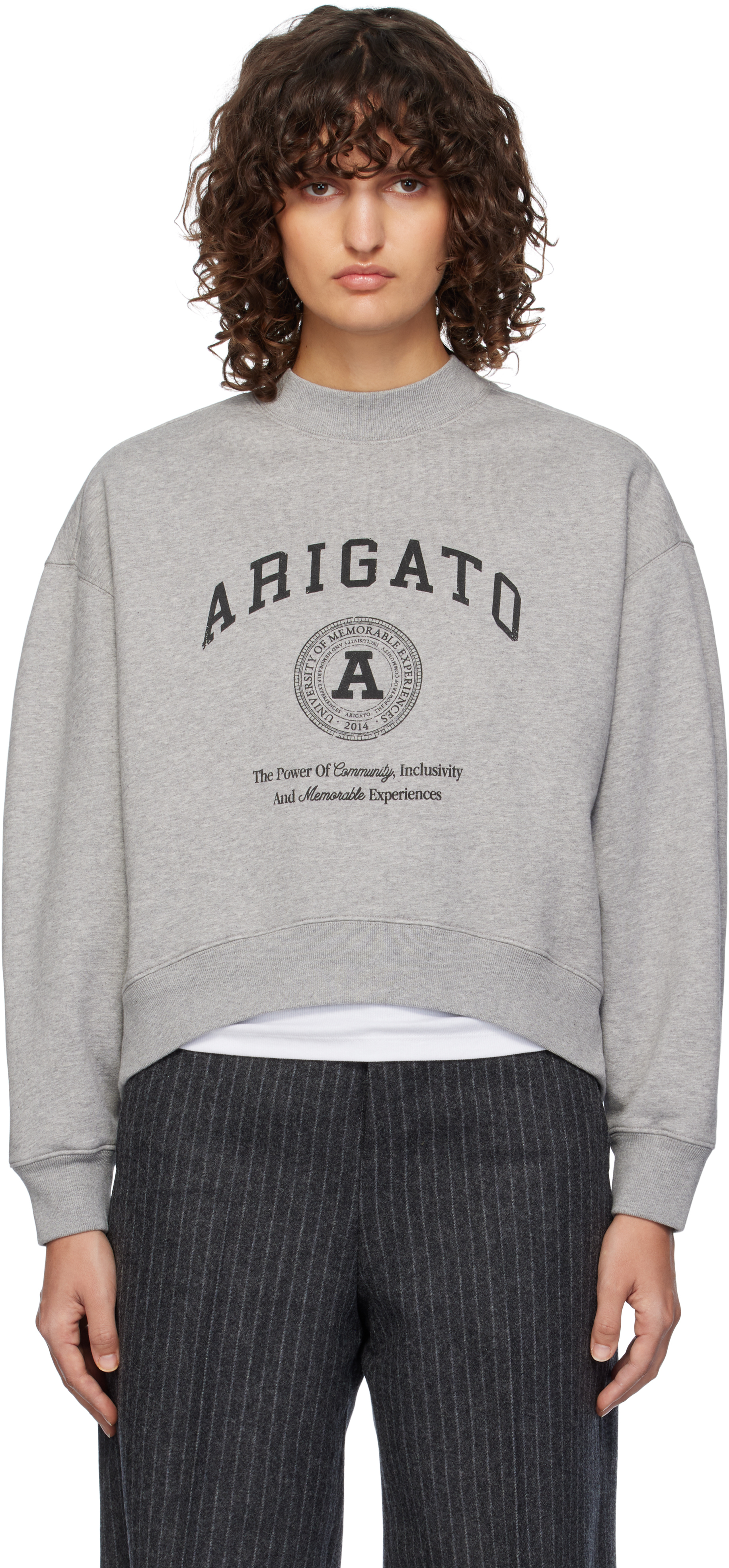 

Серая университетская толстовка Axel Arigato, Grey melange
