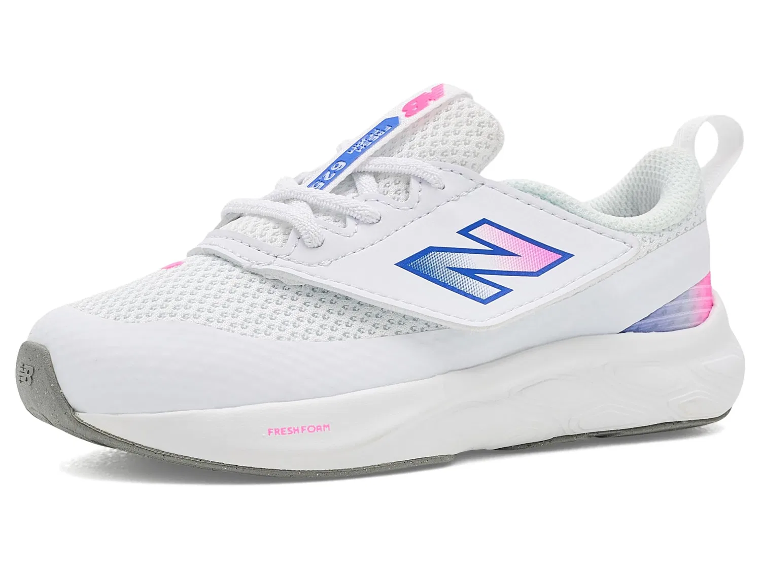 Кроссовки Fresh Foam 625 NEW-B Hook & Loop (для младенцев и малышей) New Balance Kids, NB White/Pink Heat
