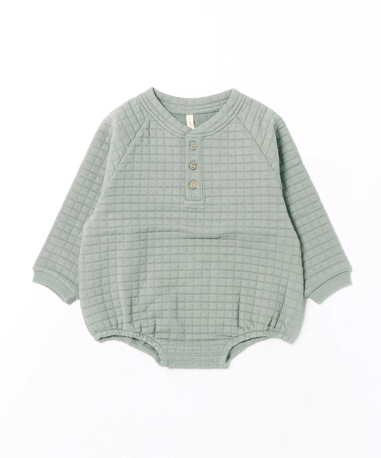 Mag. Детский длинный боди-комбинезон с принтом Henley Bubble Romper Dusty Blue
