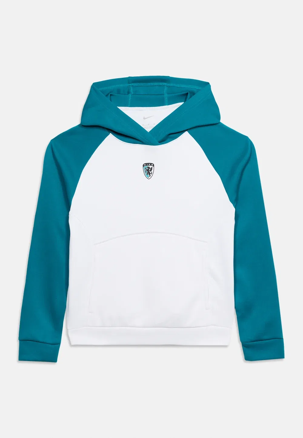 Толстовка Multi Renew унисекс - худи Nike Performance, White/Bright Spruce/Black