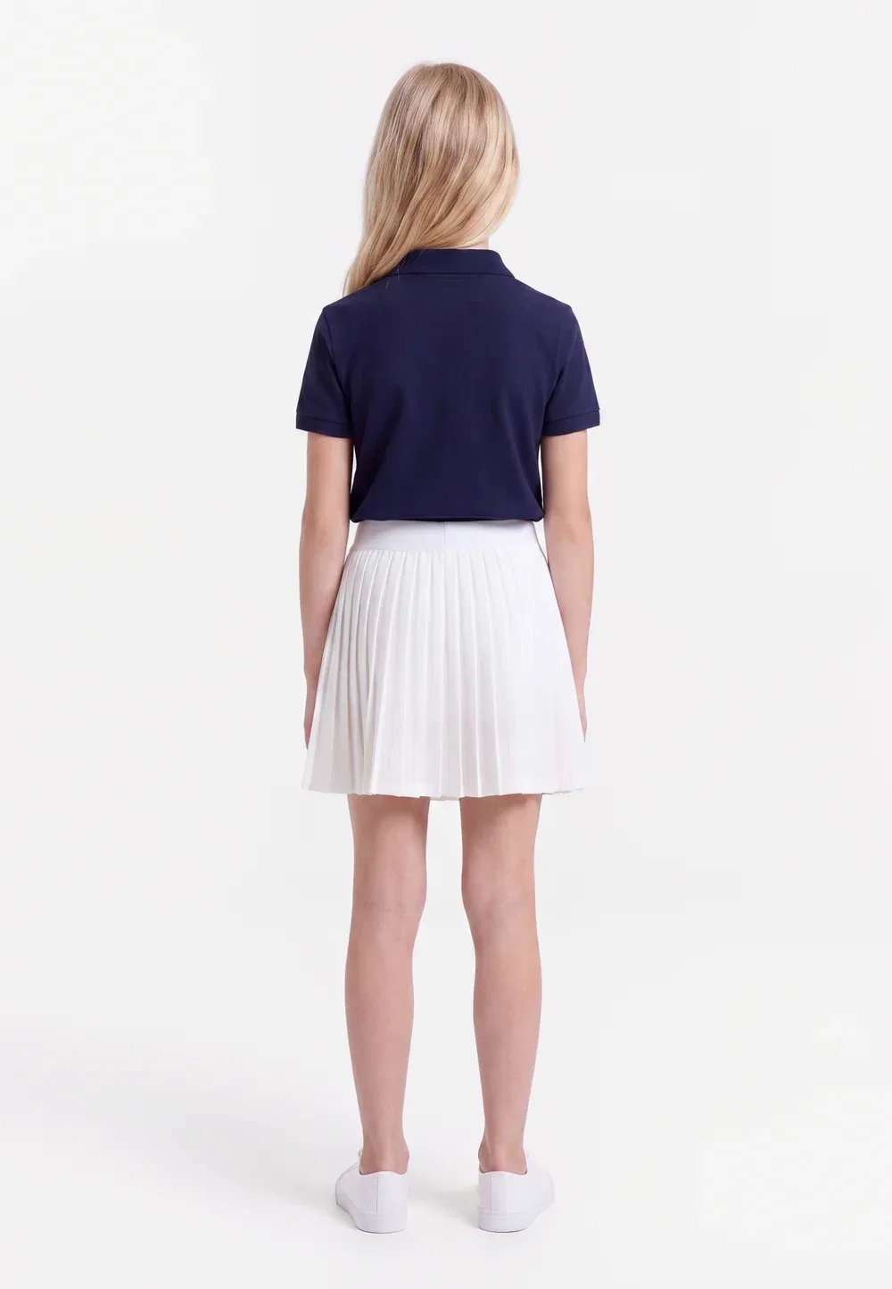Спортивная юбка с логотипом - плиссированная юбка Lacoste, Blanc — фото 2