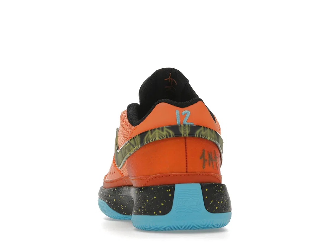 Детские кроссовки с ярким дизайном Nike Ja 1 SE, Bright Mandarin/Opti Yellow-Black-Baltic Blue — фото 4