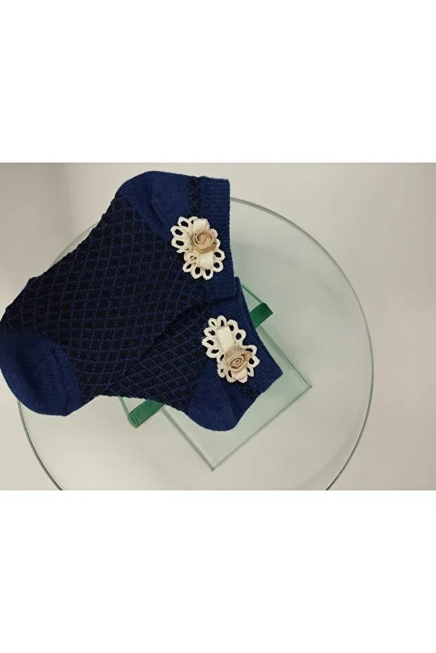 Детские носки для новорожденных вязаные Papyon, Navy Blue — фото 3