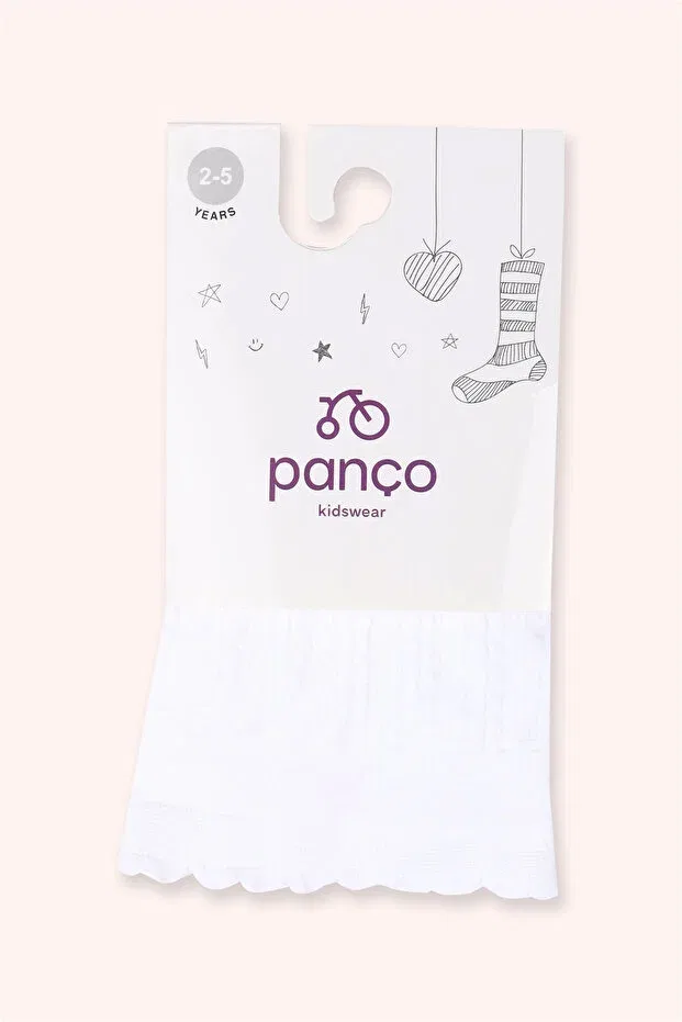 Детские носки для девочек с рисунком Panço, White