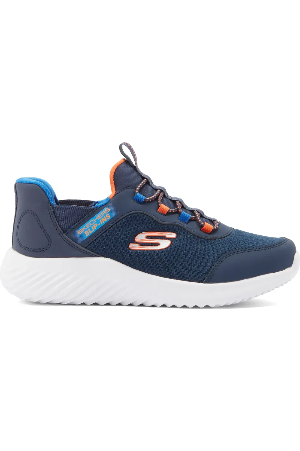 Кроссовки детские slip-in на пене с эффектом памяти Bounder SKECHERS, темно-синий — фото 3
