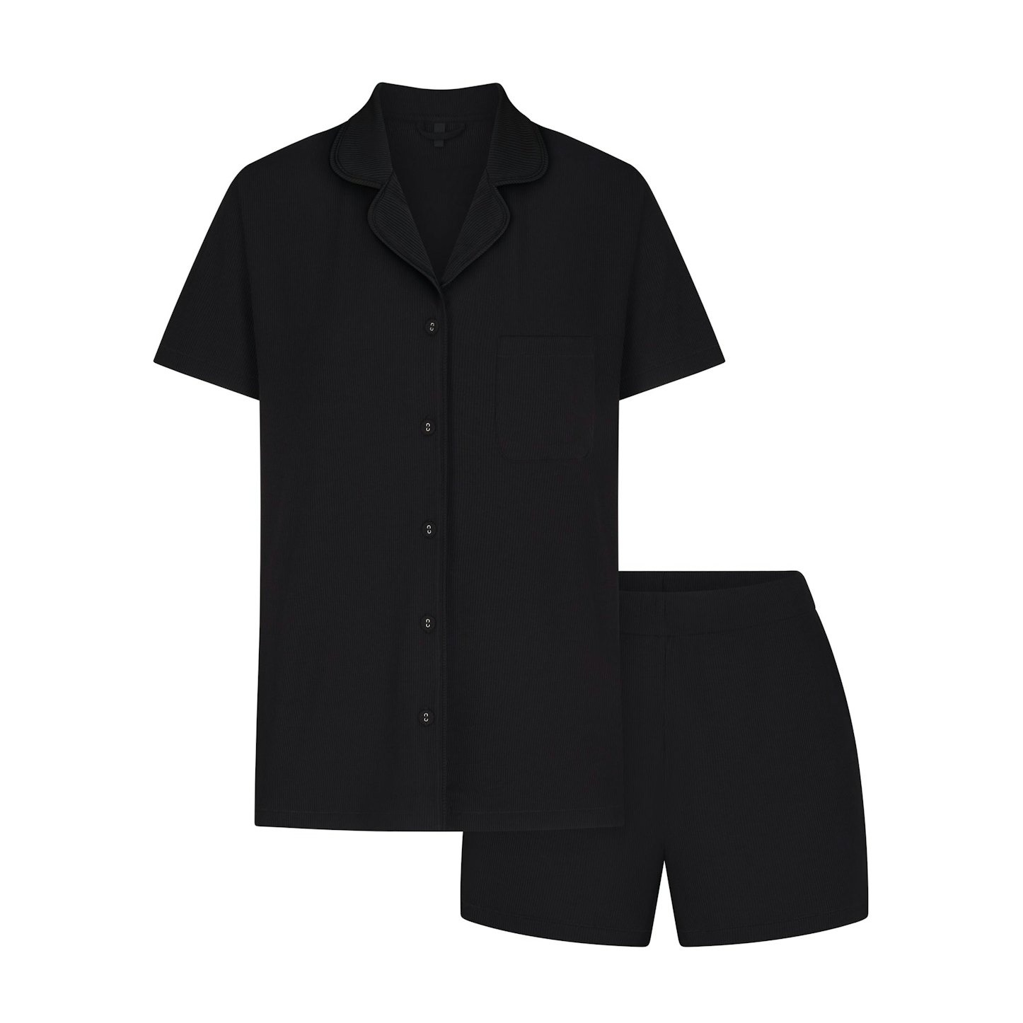 

Комплект для сна Skims Soft Lounge Short, черный оникс