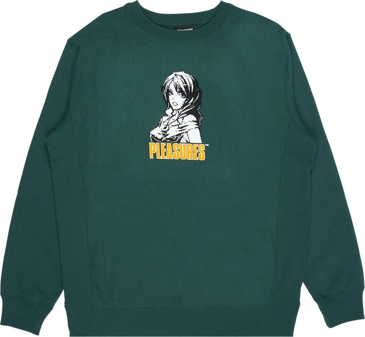 

Толстовка Pleasures Heroine Premium Crewneck 'Alpine Green', зеленый