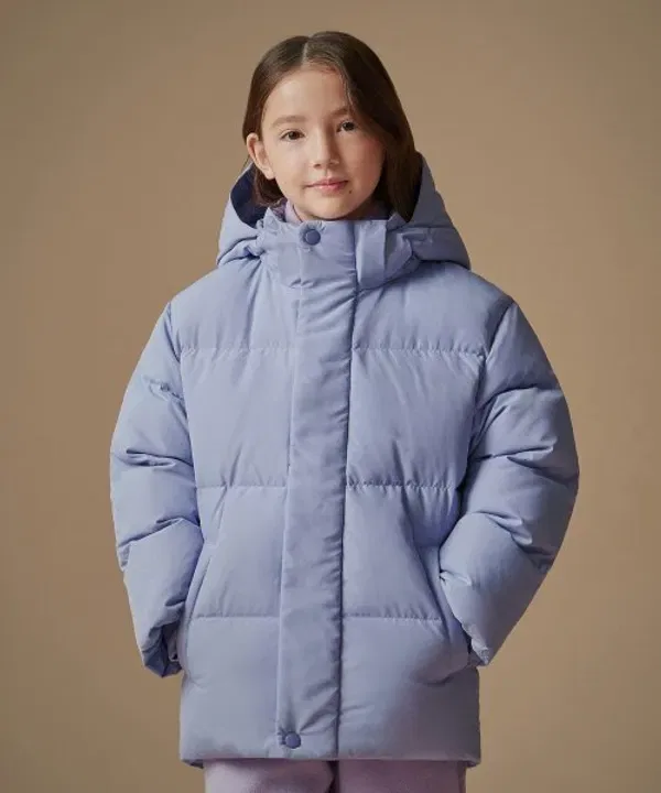 Пуховик короткий с капюшоном, Musinsa Standard Kids, лавандовый