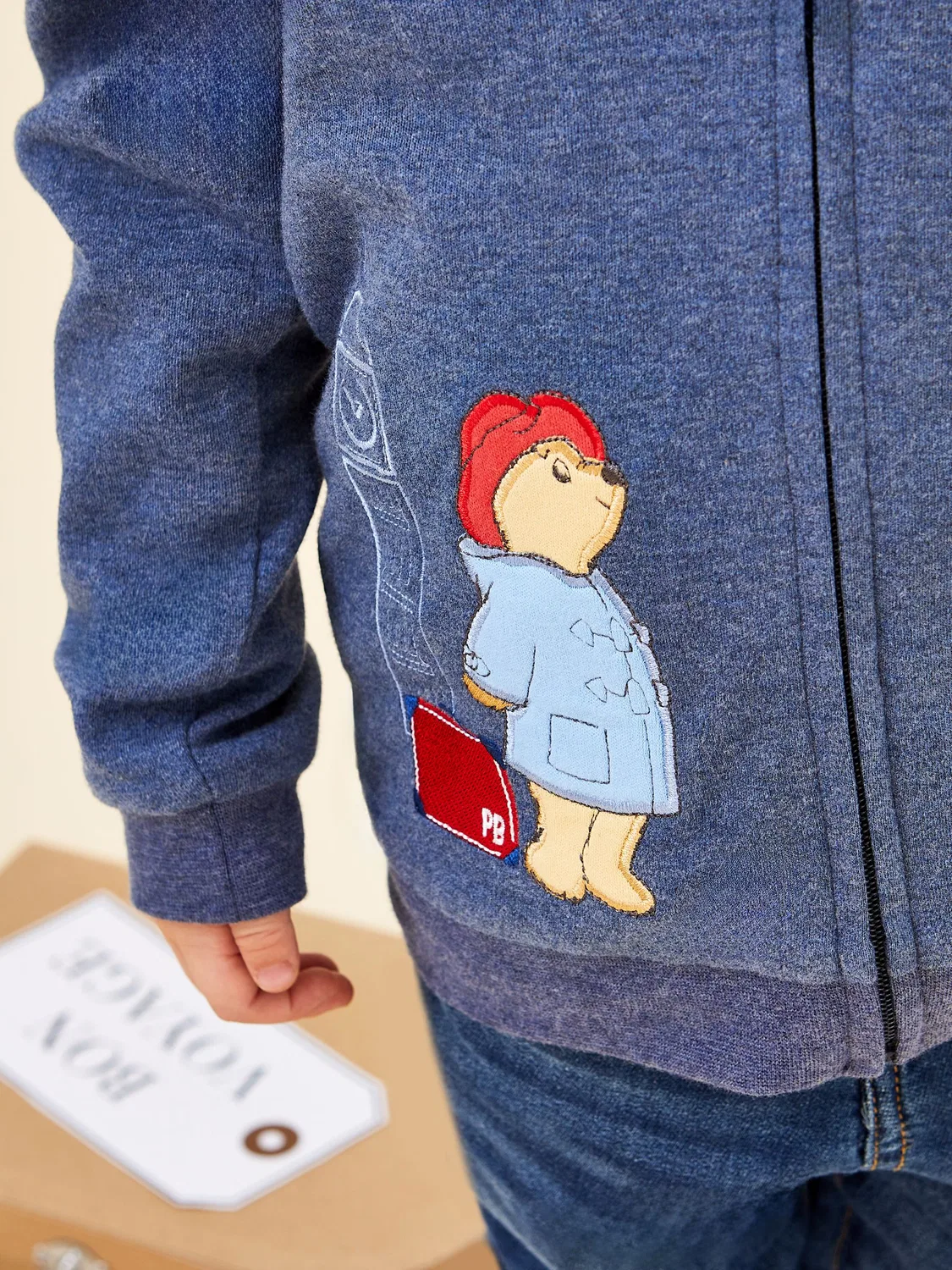 Худи Paddington с аппликацией, JoJo Maman Bébé, темно-синий — фото 4