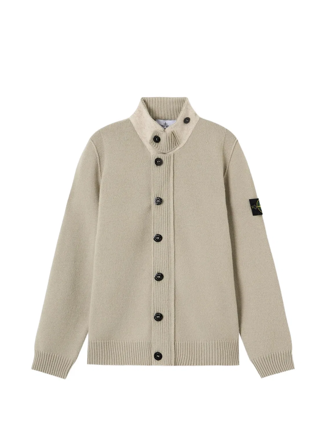 Свитер на пуговицах нейтрального цвета Stone Island, нейтральные