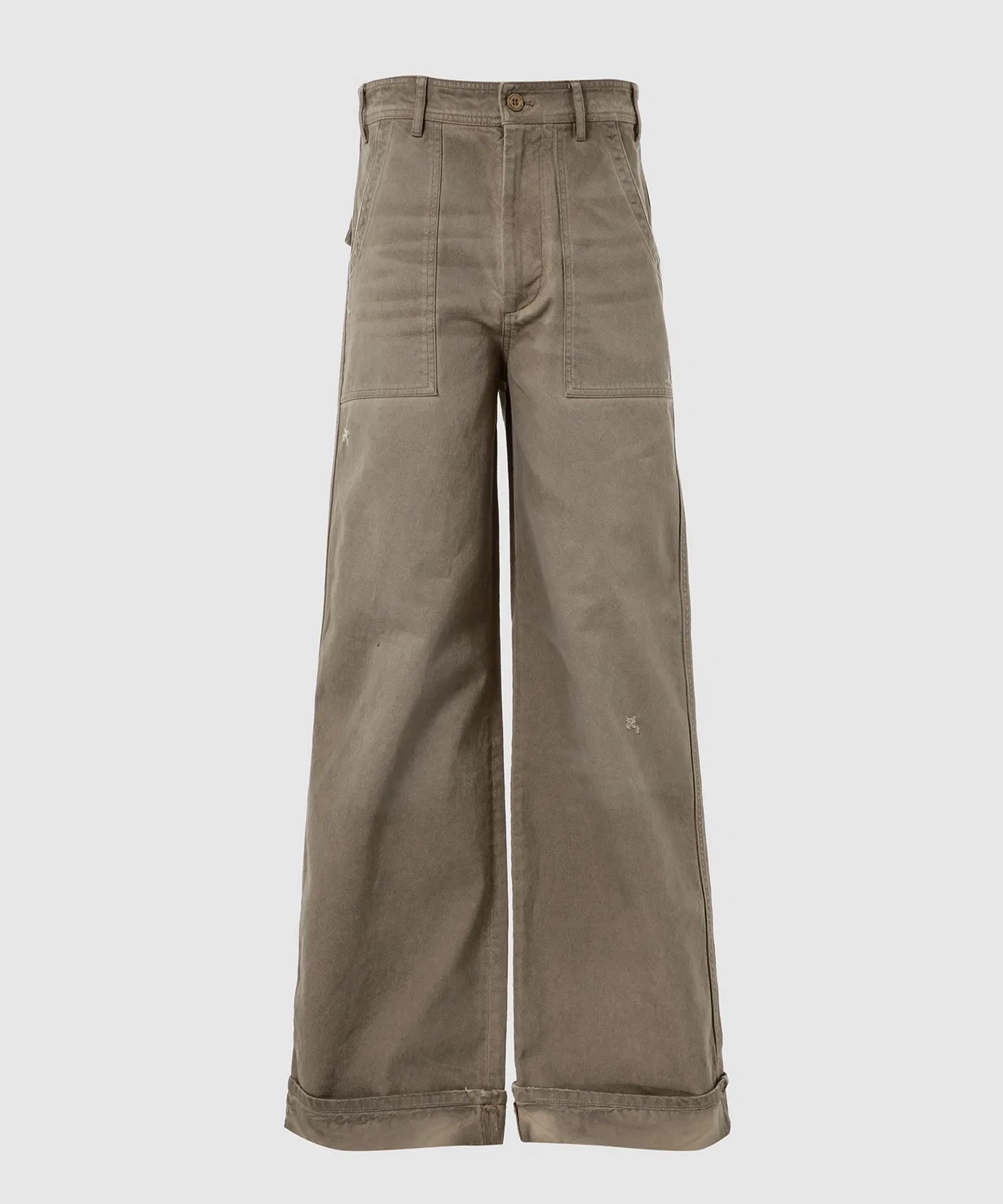 Мужские брюки из хлопкового твила с потертостями Acne Studios RW-MN-TROU000009