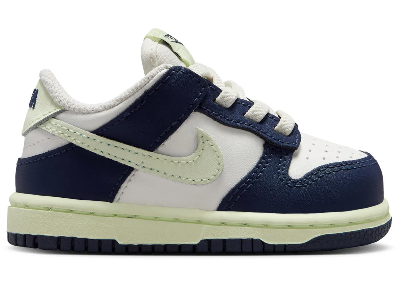 Детские кроссовки Nike Dunk Low Nike, Sail/Midnight Navy/Volt Tint/Volt Tint