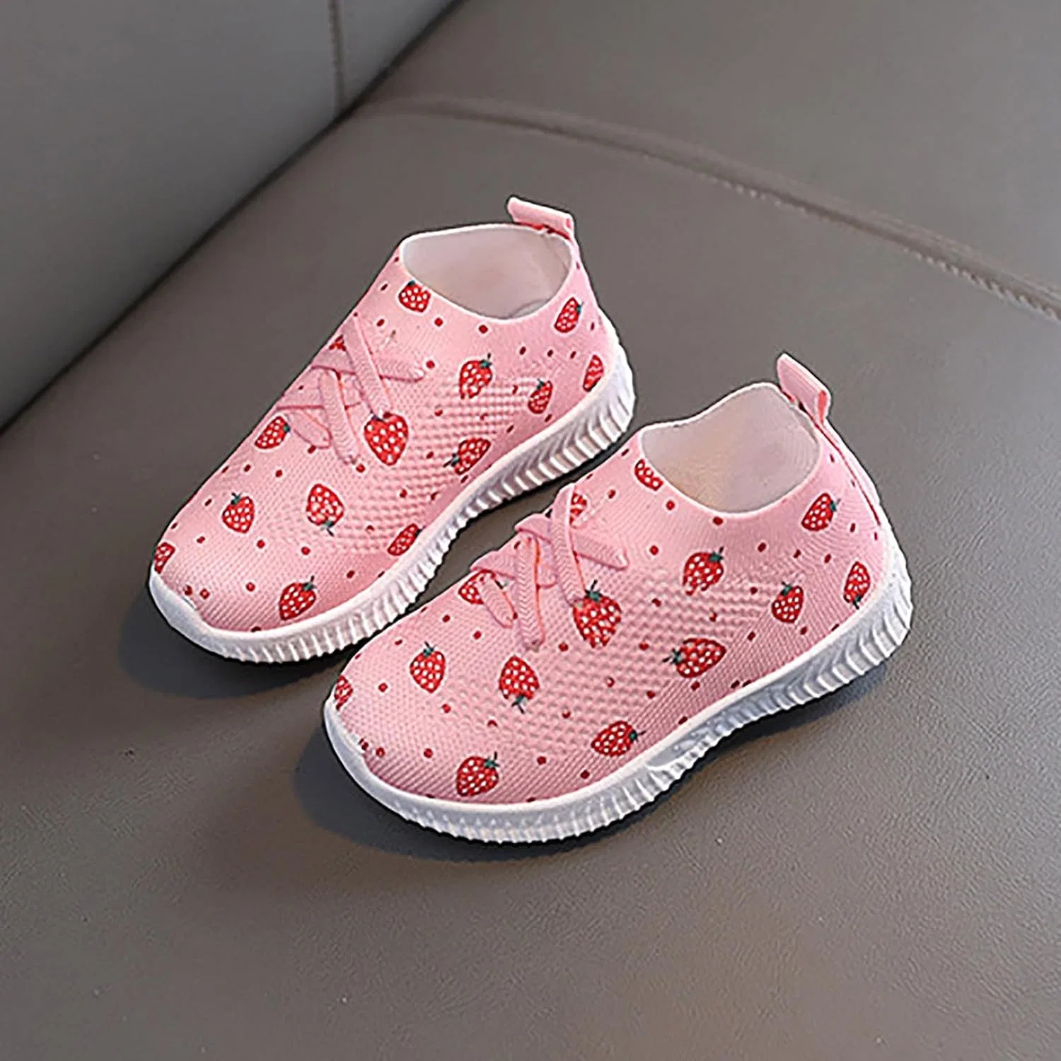 Детские кроссовки для девочек с принтом Mesh Sneakers, Pink — фото 3
