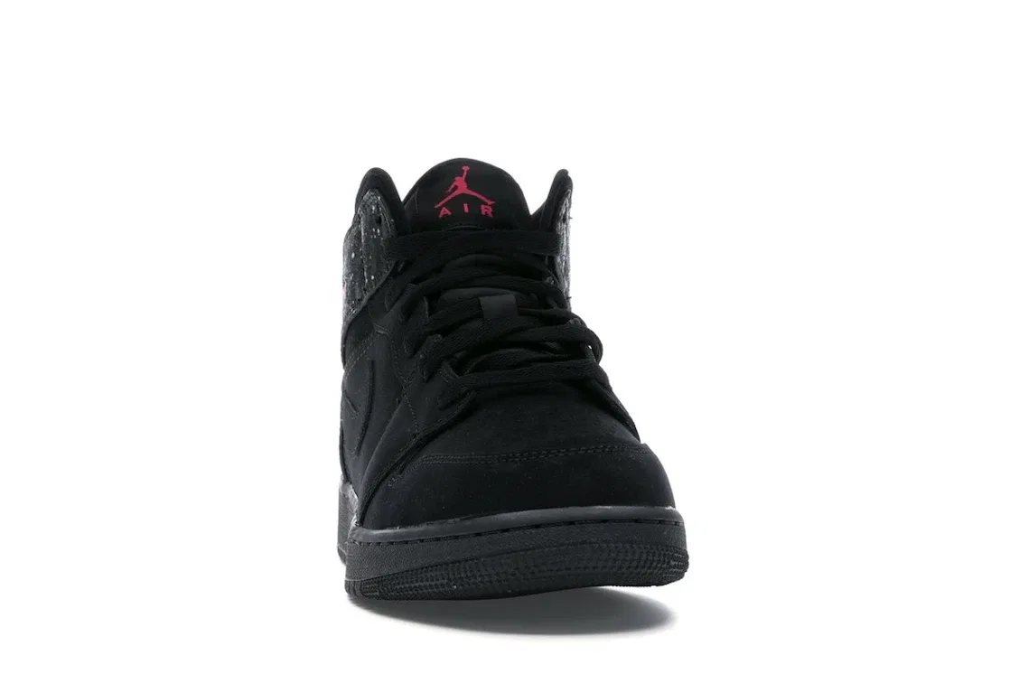 Детские кроссовки Lifestyle с принтом Jordan 1 Mid Jordan, Black/Rush Pink-White-Black — фото 2