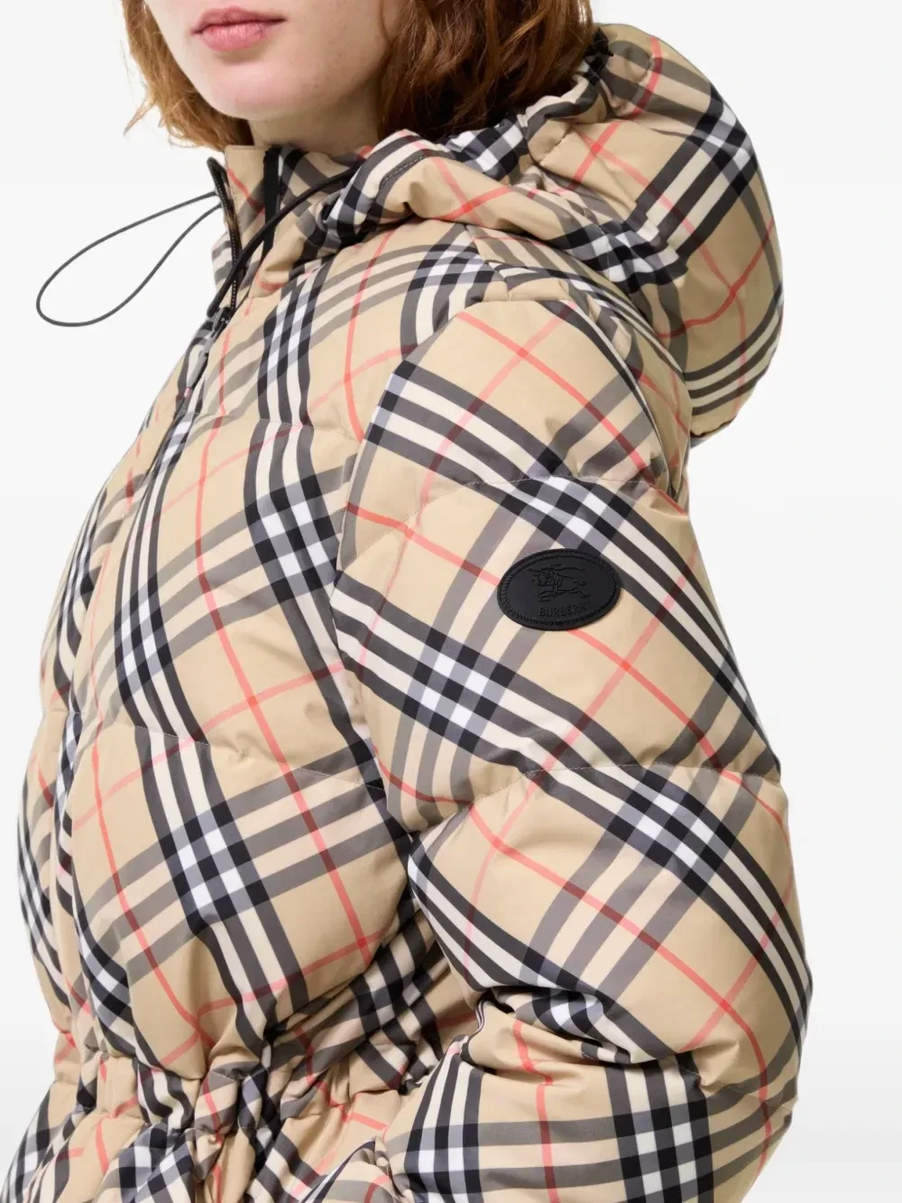 Куртка на молнии в клетку BURBERRY, бежевый — фото 4