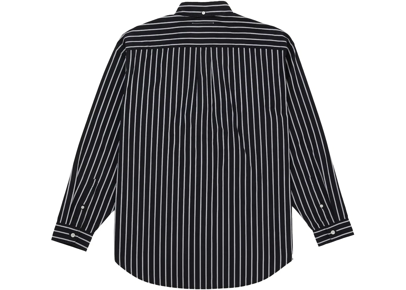 Мужская рубашка с полосками Supreme MM6 Maison Margiela Stripe, Black — фото 2