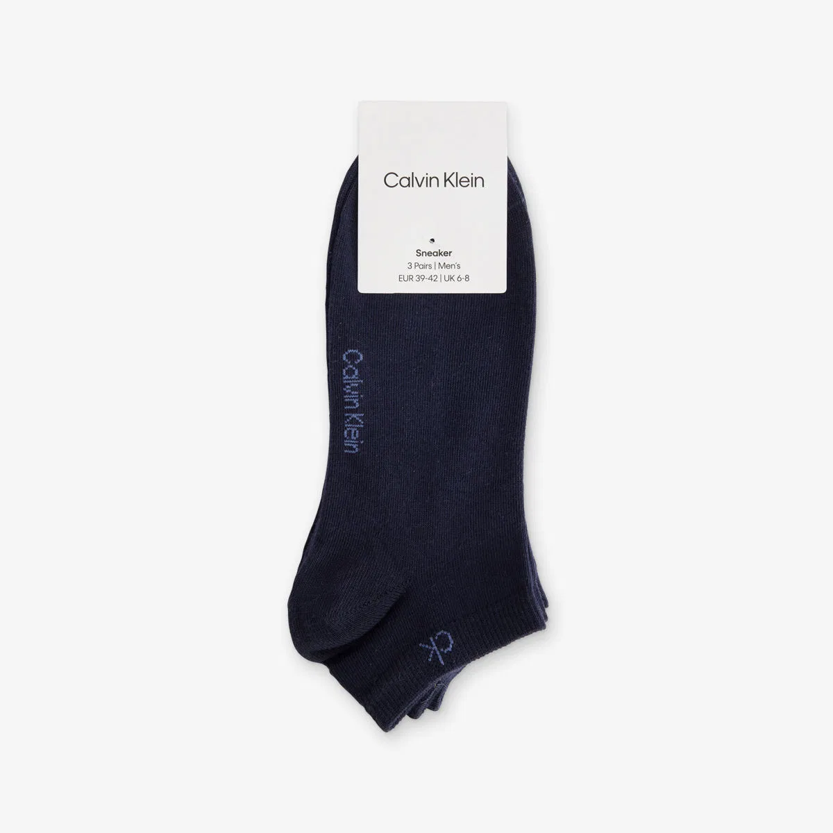 Комплект из трех пар эластичных хлопковых носков с логотипом Calvin Klein, белый