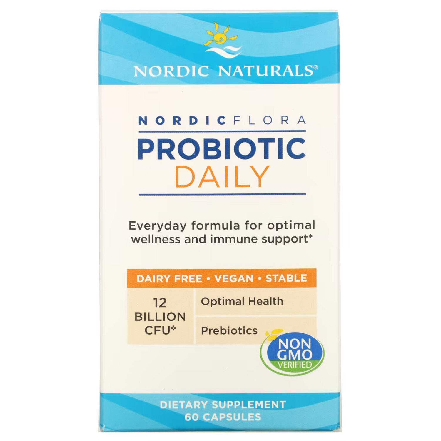 

Nordic Naturals, Nordic Flora Probiotic Daily, 12 млрд КОЕ, 60 капсул