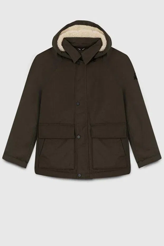 Детское пальто для мальчиков с капюшоном United Colors Of Benetton, Khaki