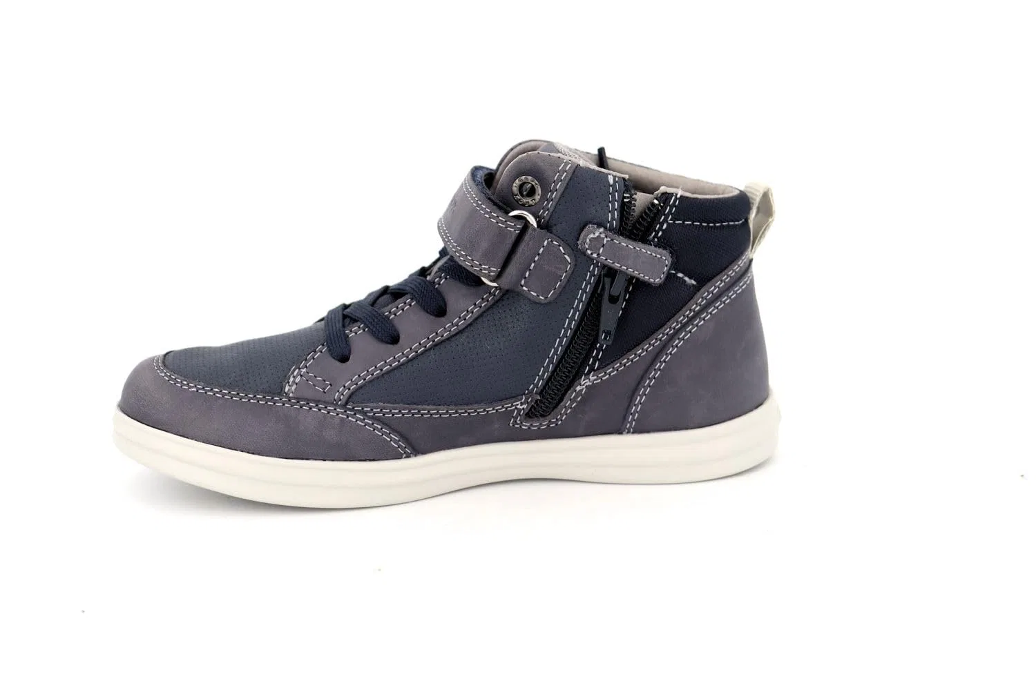 Детские кроссовки для мальчиков с высоким берцем J Anthor Boy I Geox, Navy Blue White — фото 4