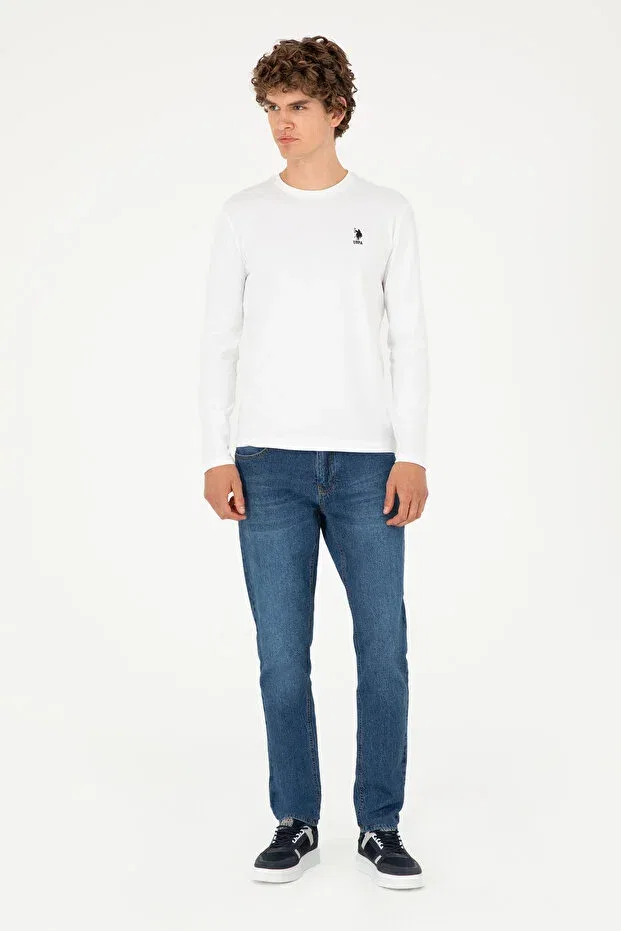 Мужские свитшот с длинным рукавом U.S. Polo Assn., White — фото 4