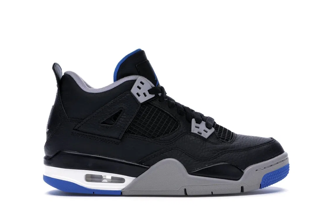Детские кроссовки Lifestyle с длинным рукавом Jordan 4 Retro, Black/Soar-Matte Silver