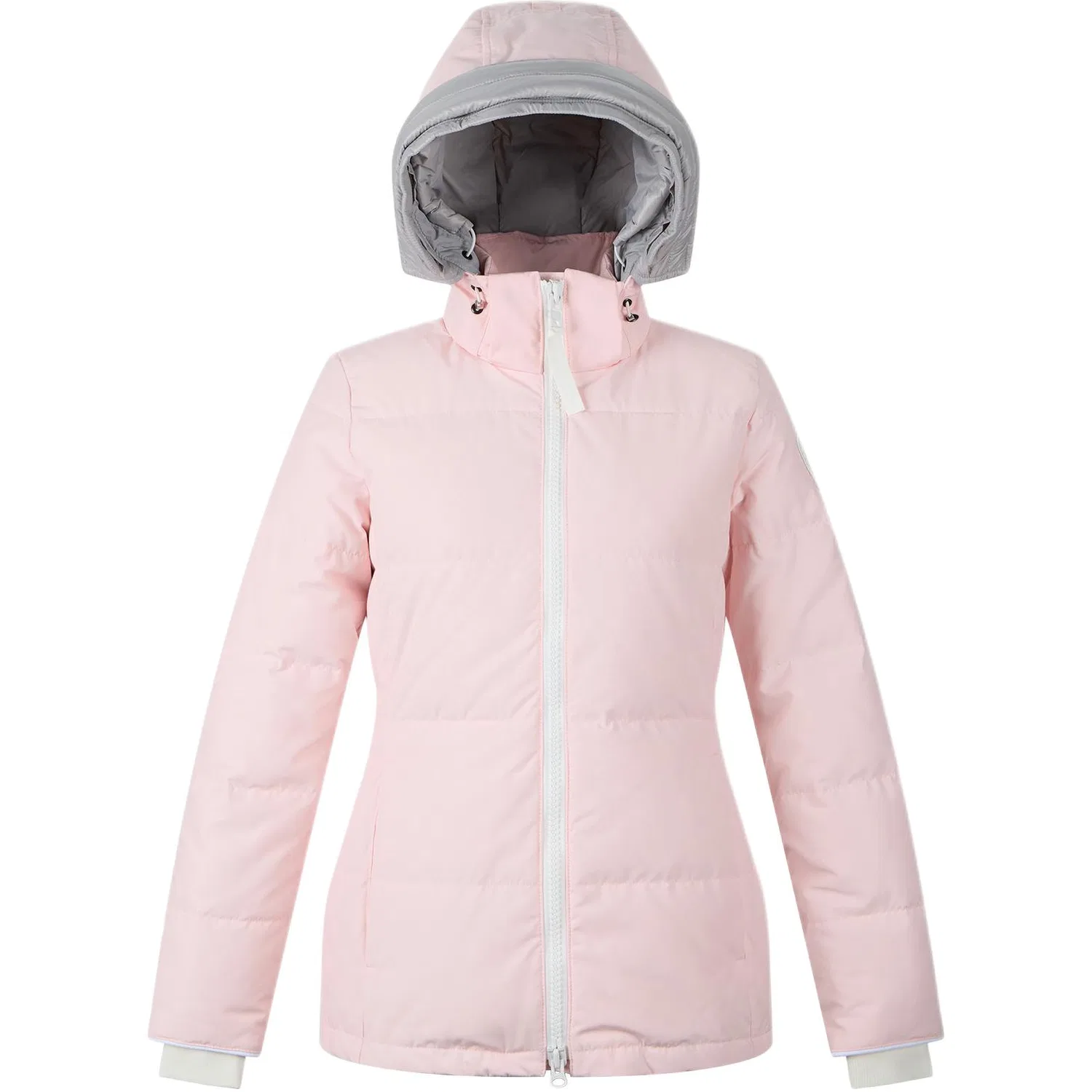 Пуховик женский с капюшоном, съемный, Pink, Canada Goose