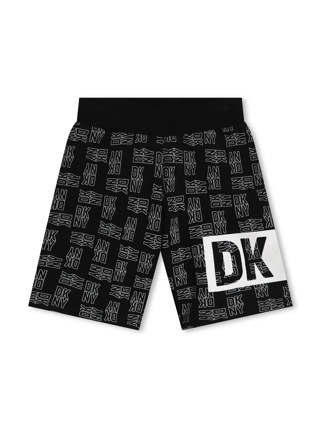 Хлопковые шорты с логотипом DKNY, черный